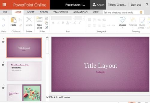 Pink Floral PowerPoint Template